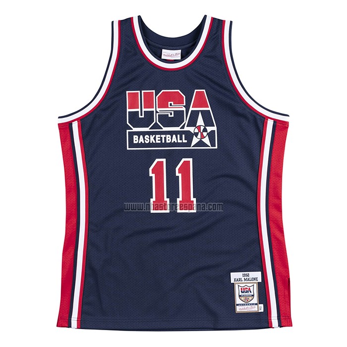 Camiseta USA 1992 Karl Malone NO 11 Negro